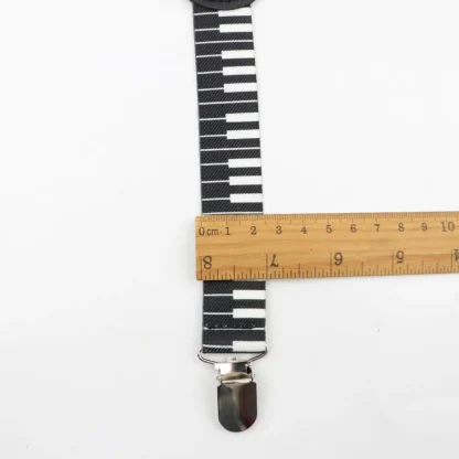 Printed Men's Suspenders with Clips - Image 4