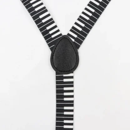 Printed Men's Suspenders with Clips - Image 3