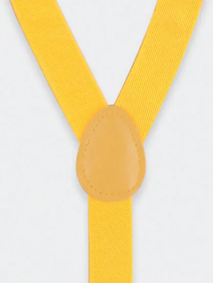 Solid Suspenders Y Shape with Bow Tie - Image 7