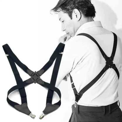 Criss Cross Back Suspender with Durable Clips