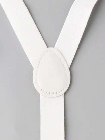 Solid Suspenders Y Shape with Bow Tie - Image 12