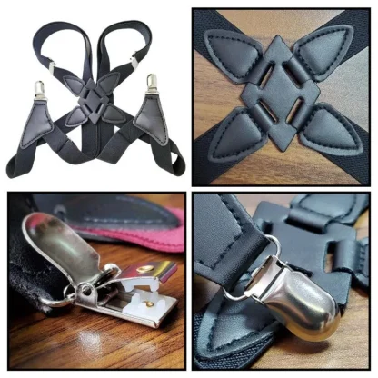 Criss Cross Back Suspender with Durable Clips - Image 6