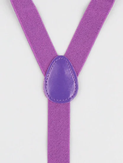 Solid Suspenders Y Shape with Bow Tie - Image 8