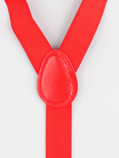 Solid Suspenders Y Shape with Bow Tie - Image 14