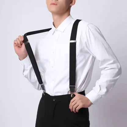 Adjustable X-Back Suspenders with Strong Clips