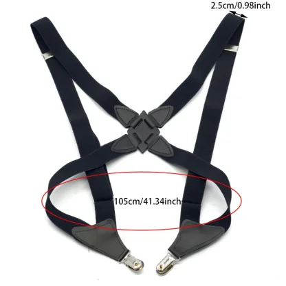 Criss Cross Back Suspender with Durable Clips - Image 15