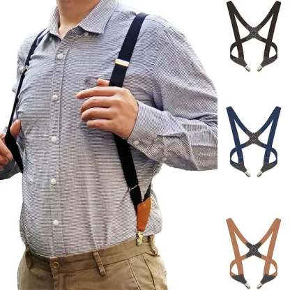 Criss Cross Back Suspender with Durable Clips - Image 4