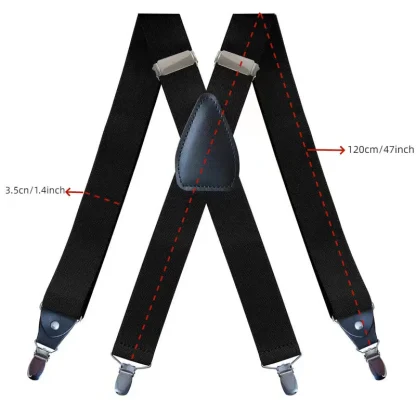 Adjustable X-Back Suspenders with Strong Clips - Image 5