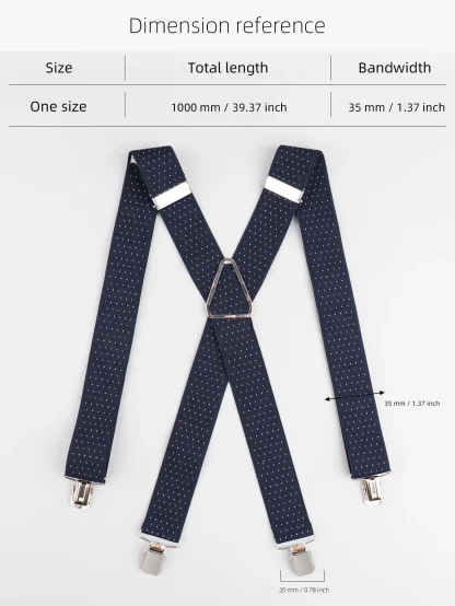Elastic Suspender with Mini Dot Pattern - Image 6