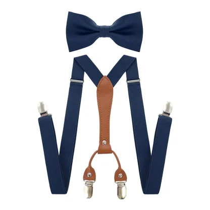 Y-shaped Adjustable Suspender with Bowtie - Image 3