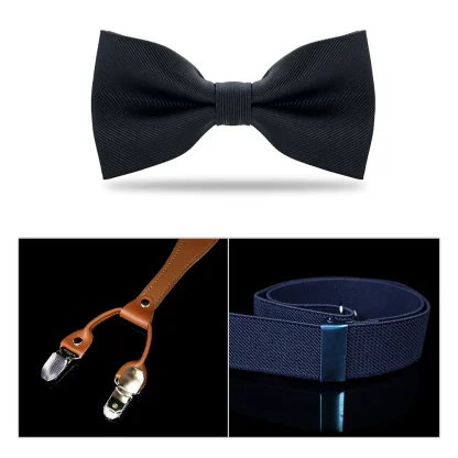 Y-shaped Adjustable Suspender with Bowtie - Image 6
