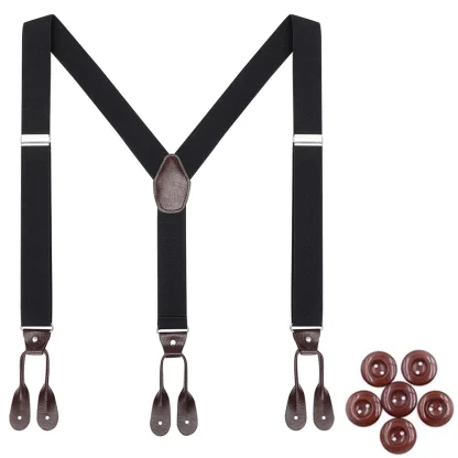 Vintage-style Suspender with Trimmed Button - Image 7