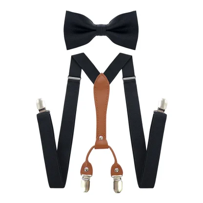 Y-shaped Adjustable Suspender with Bowtie - Image 5