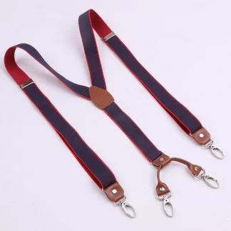 Durable Suspender with Color Block Design