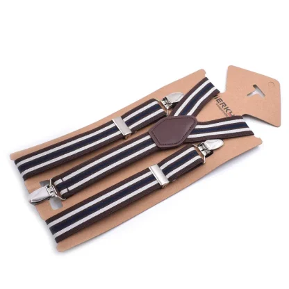 Classic Clip-On Suspender with Stripe Pattern - Image 8