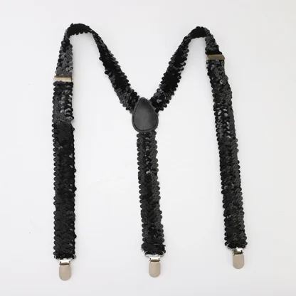 Sequins Shiny Suspender with Durable Clips - Image 3