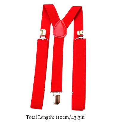 Red Wide Suspender with Y Back Shaped - Image 2