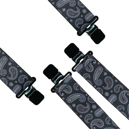 Wide Strap Suspender with Paisly Pattern - Image 5