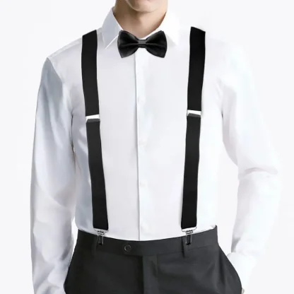 Classic Adjustable Suspender with Bow Tie