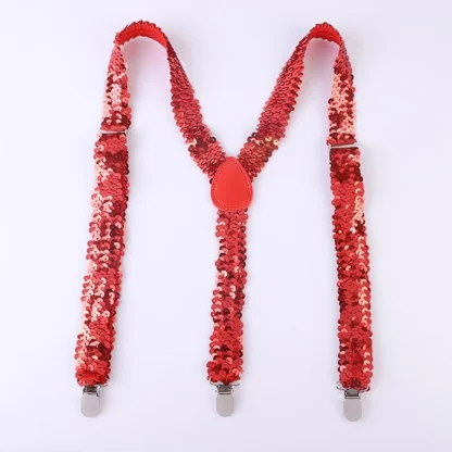 Sequins Shiny Suspender with Durable Clips - Image 4