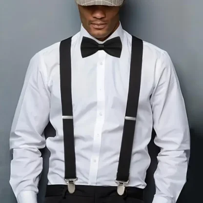 Classic Adjustable Suspender with Bow Tie - Image 2