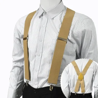 Casual Wide Suspender with X-Back Design