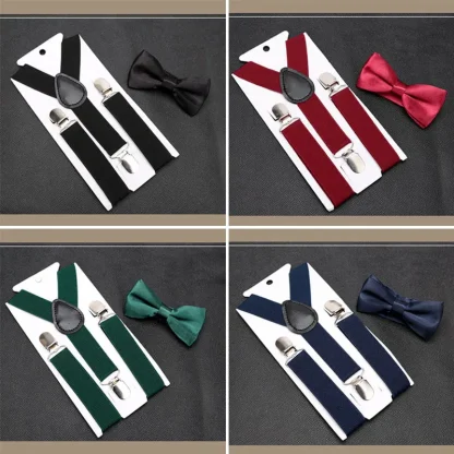 Classic Adjustable Suspender with Bow Tie - Image 6