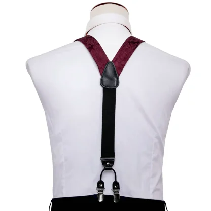 Paisley Pattern Suspender with Matching Bowtie - Image 3