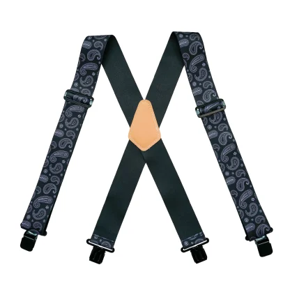 Wide Strap Suspender with Paisly Pattern - Image 3