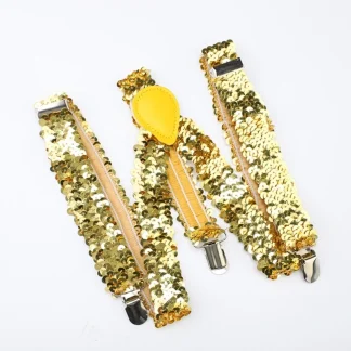 Sequins Shiny Suspender with Durable Clips