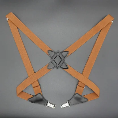 Retro X-back Suspender with Durable Clips - Image 6