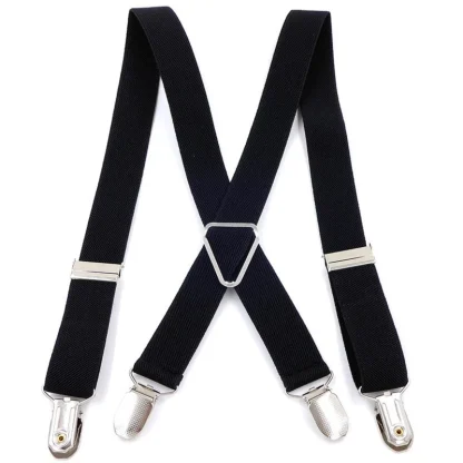 Wide Strap Suspender with Durable Clips